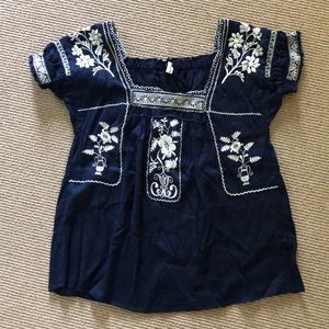 J crew navy blue top size medium